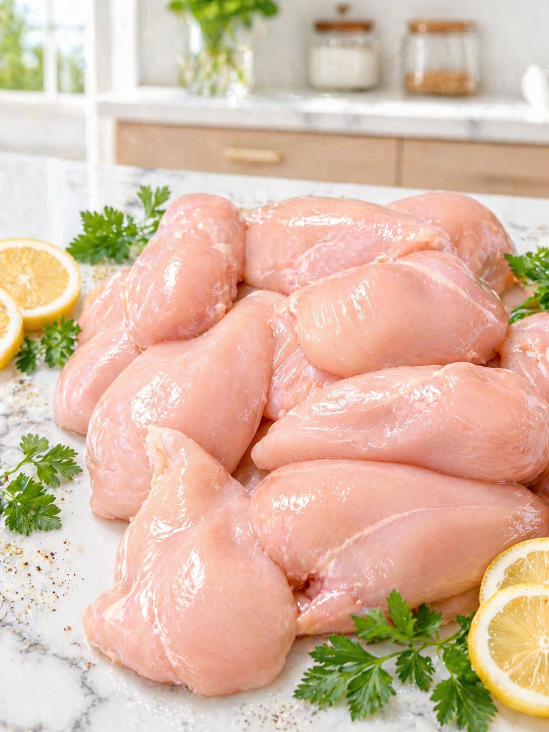 Halal Chicken Fillet, Skin On or Off - 500g or 1kg - GROSS